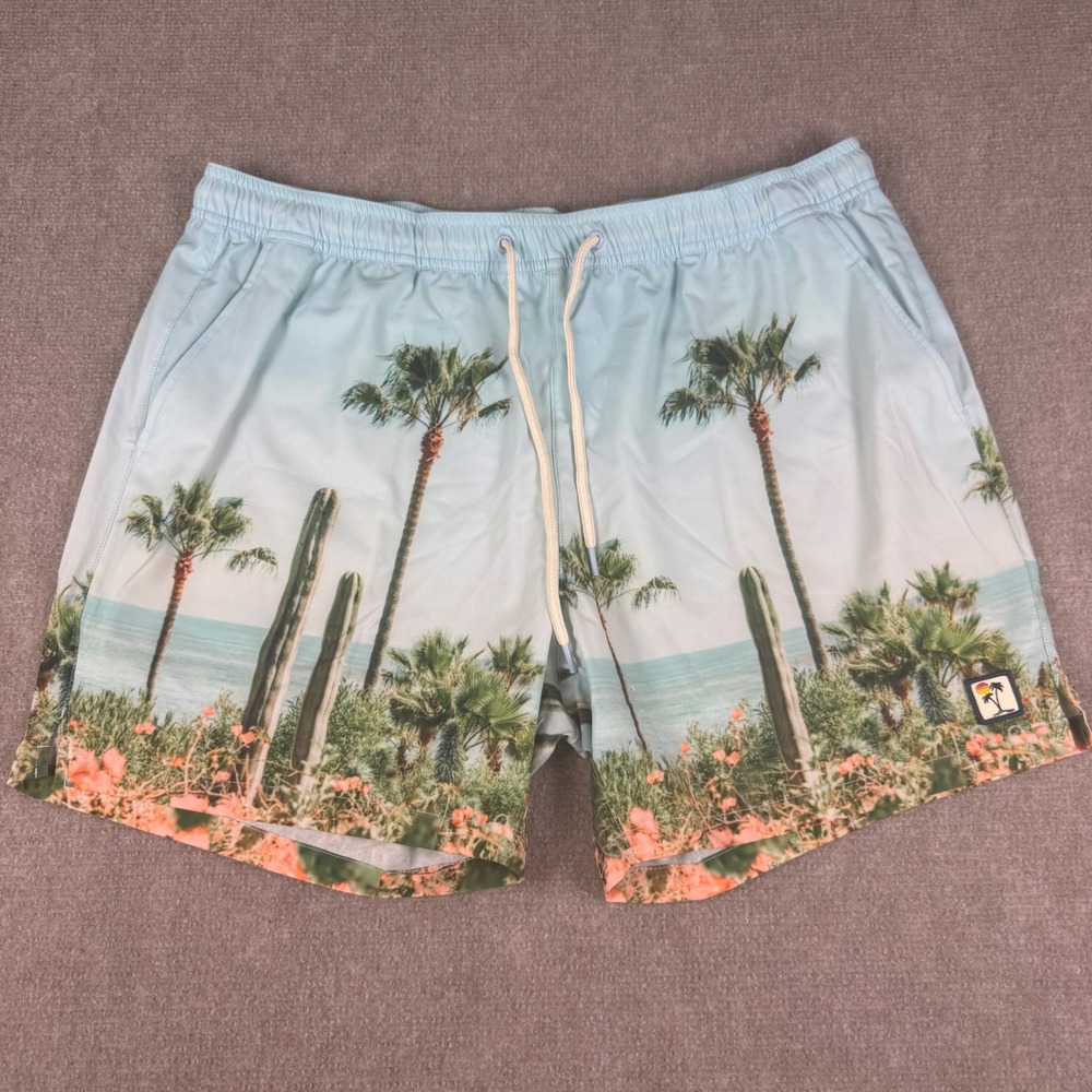 Marine Layer Swim Trunks Palm Print Beach Shorts Summer 2023 Men's XL
